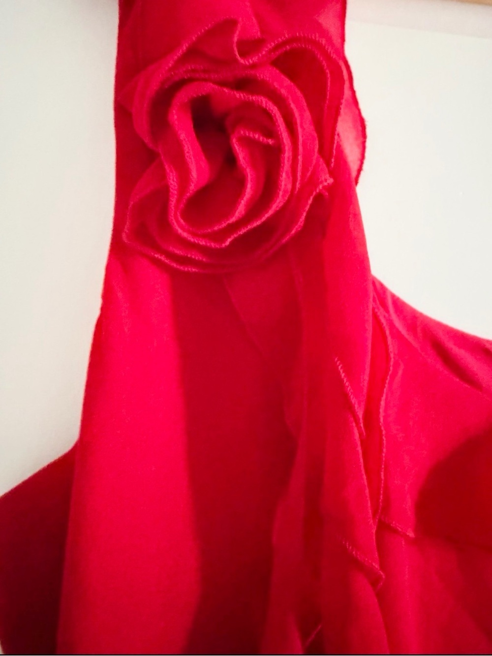 Peppermayo Red Ruffle High-Low Chiffon Dress Size US16 - Picture 4 of 12